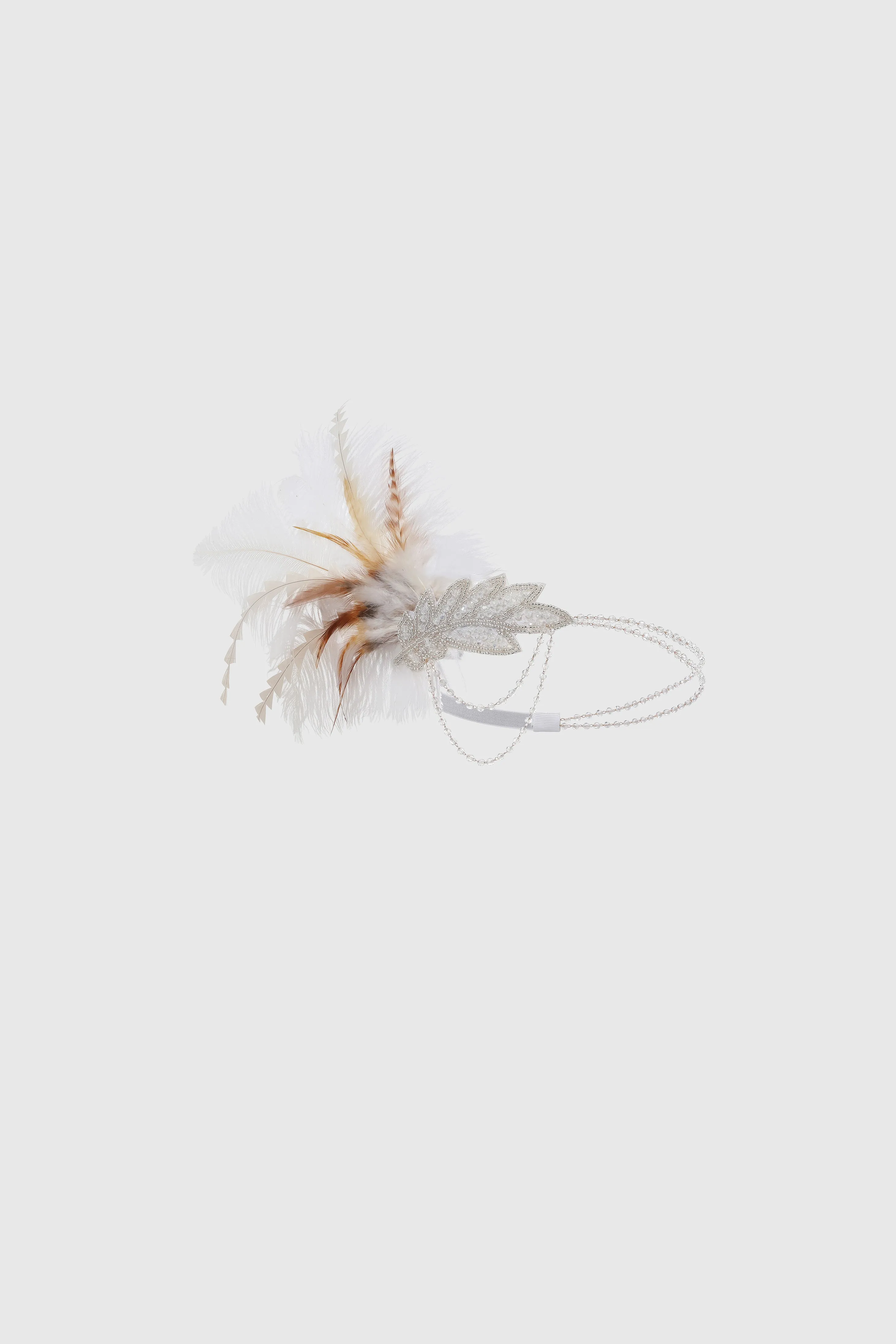 1920s Carnival Beaded Feather Headdress