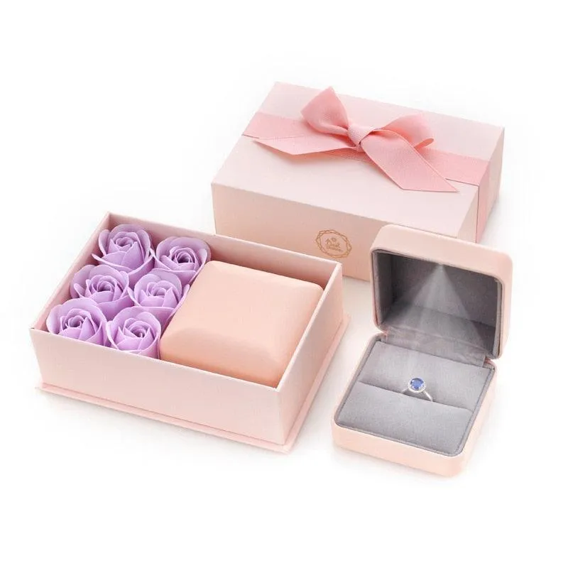 Chic Rose Blossom Jewelry Organizer: Stylish Storage for Rings, Earrings, and Necklaces