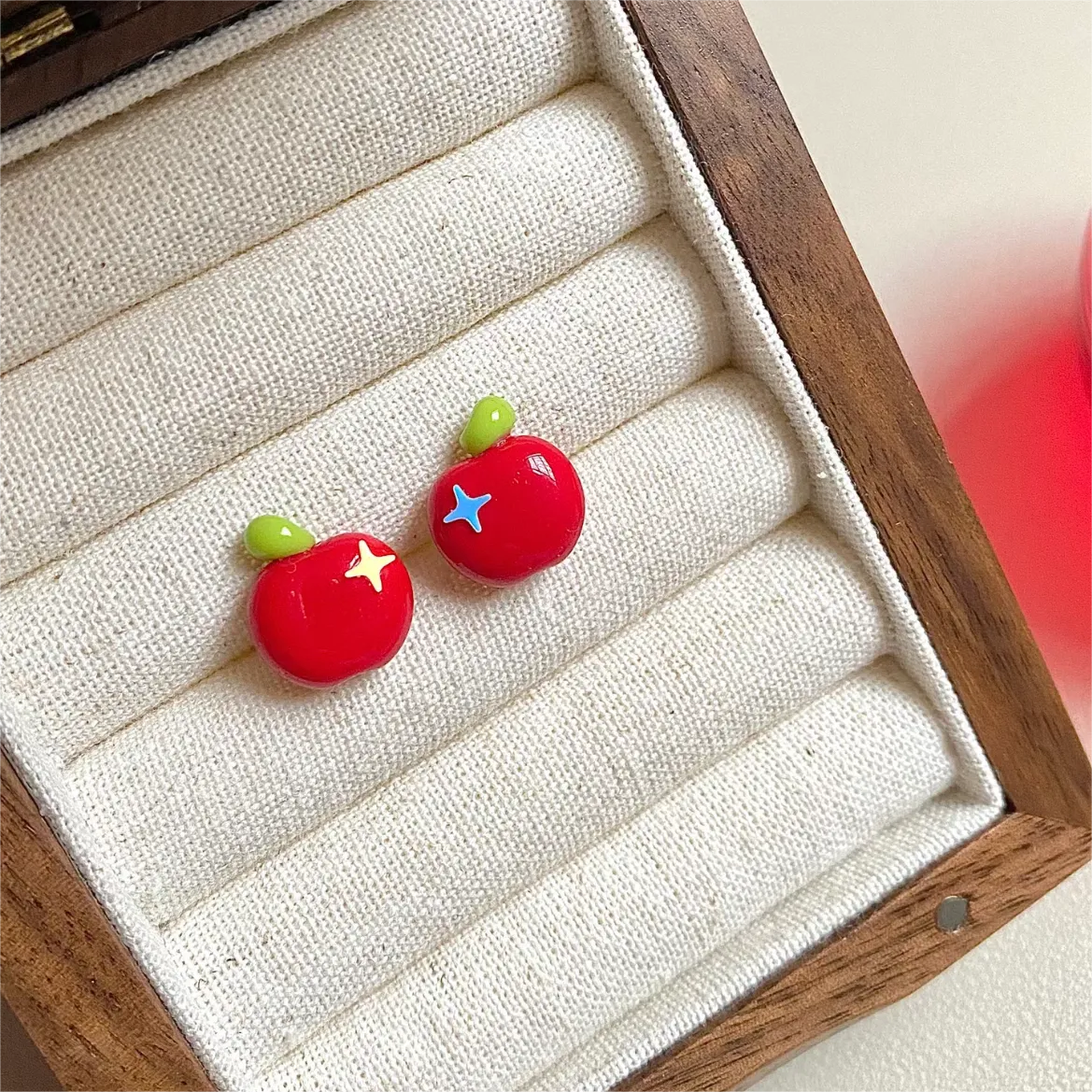 Cute Pearl Apple Earrings