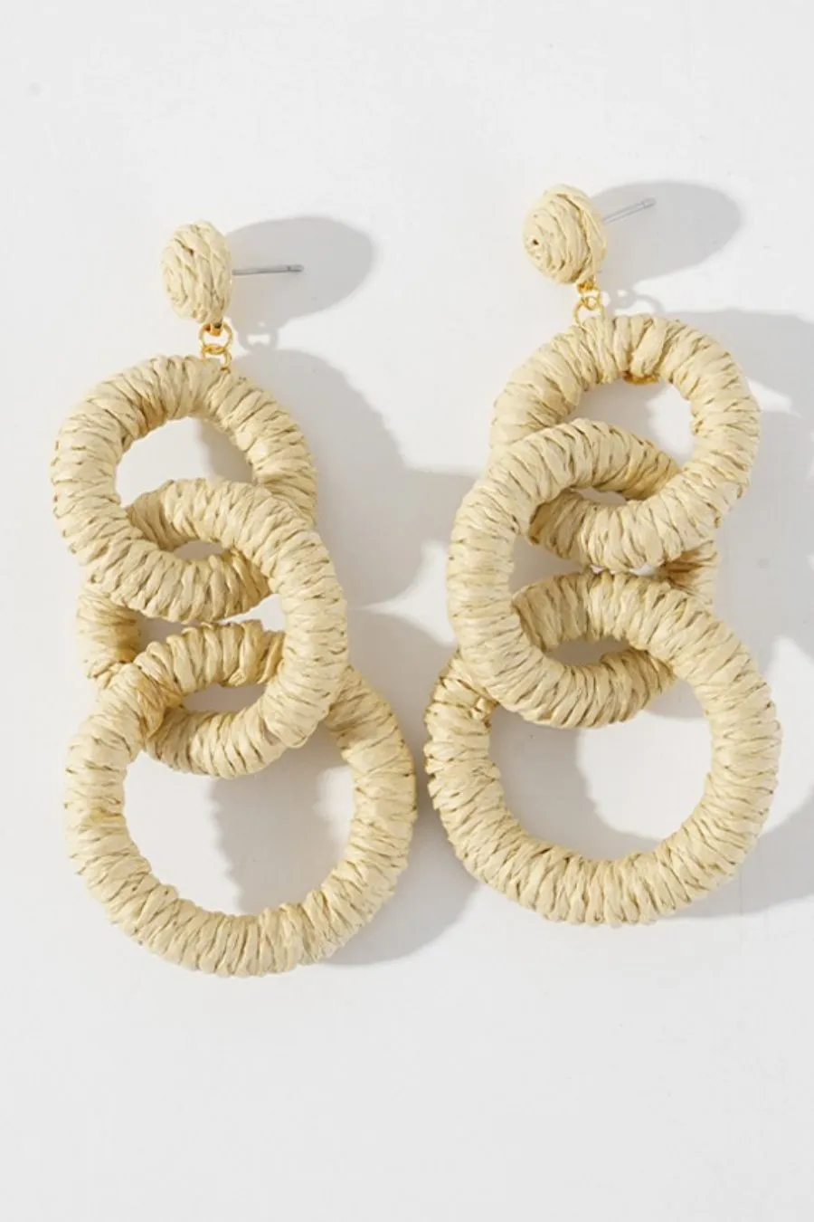 Daisy Raffia Earrings