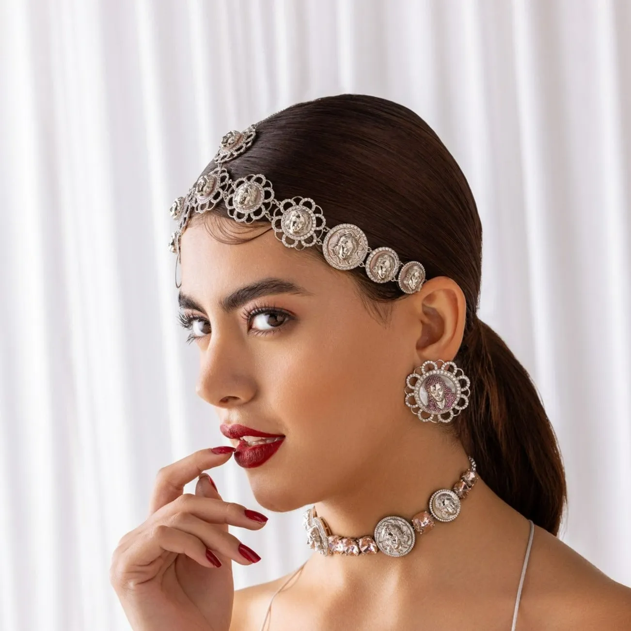 Divinity's Dusk Headpiece - Silver Plated