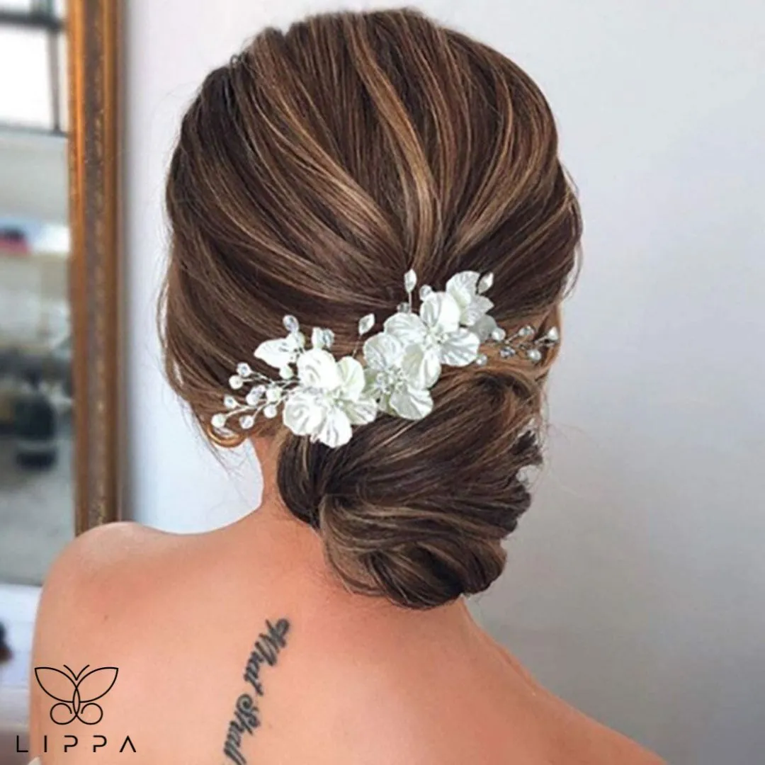 Elegant White Bridal Headwear (Small)