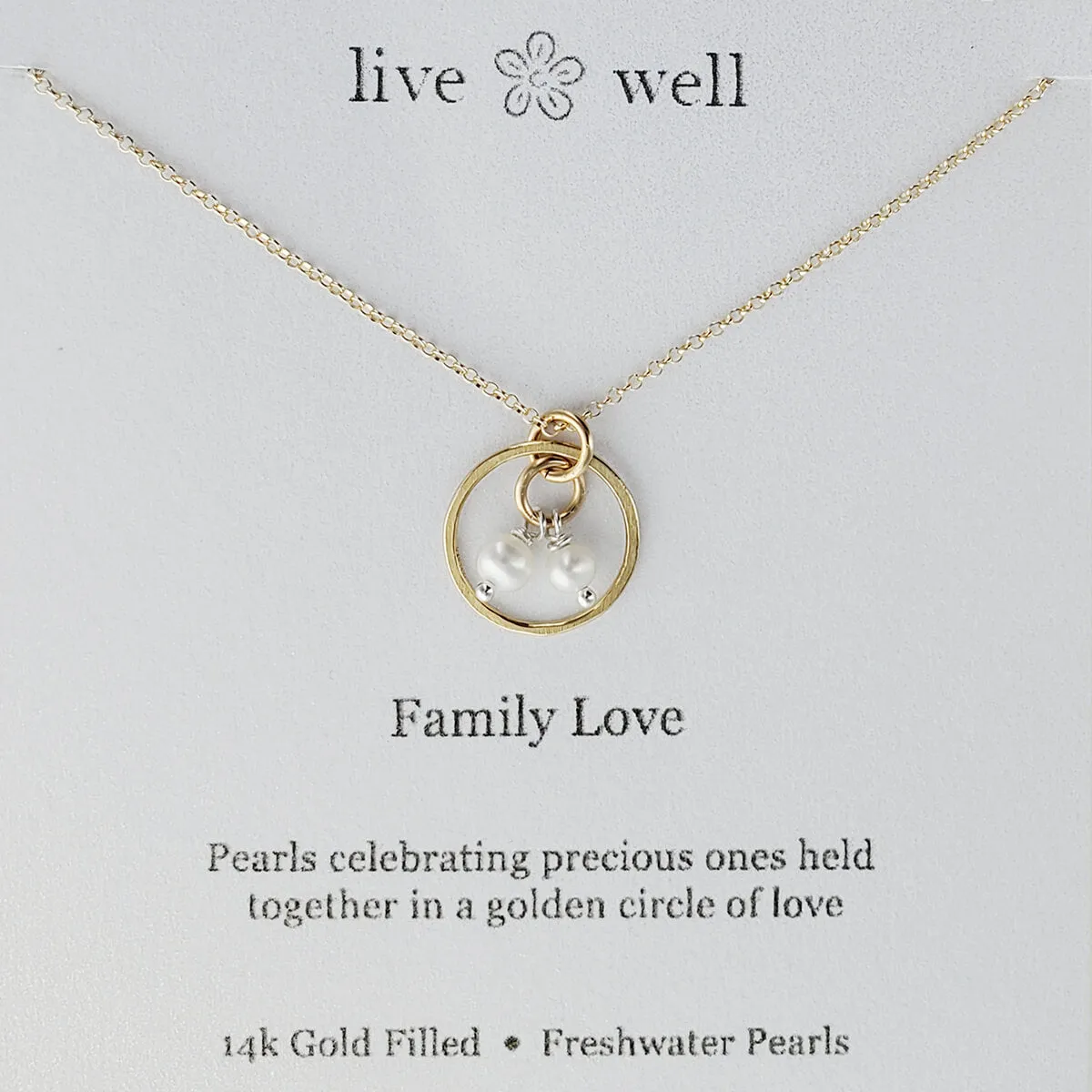 Family Love Two Pearls Necklace By Live Well
