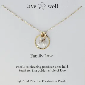Family Love Two Pearls Necklace By Live Well