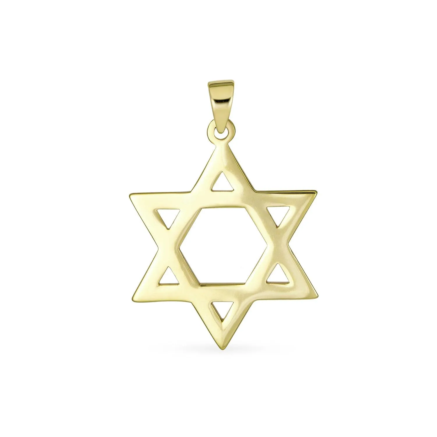 Genuine 14K Gold Pendant Necklace Star of David Amulet for Spiritual Protection