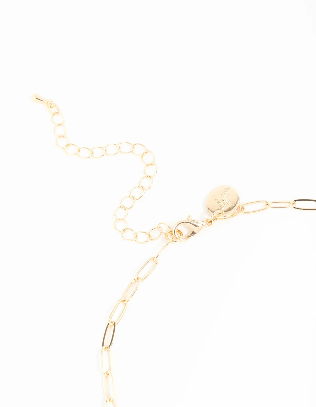 Gold Heart Celestial & Horseshoe Charm Necklace