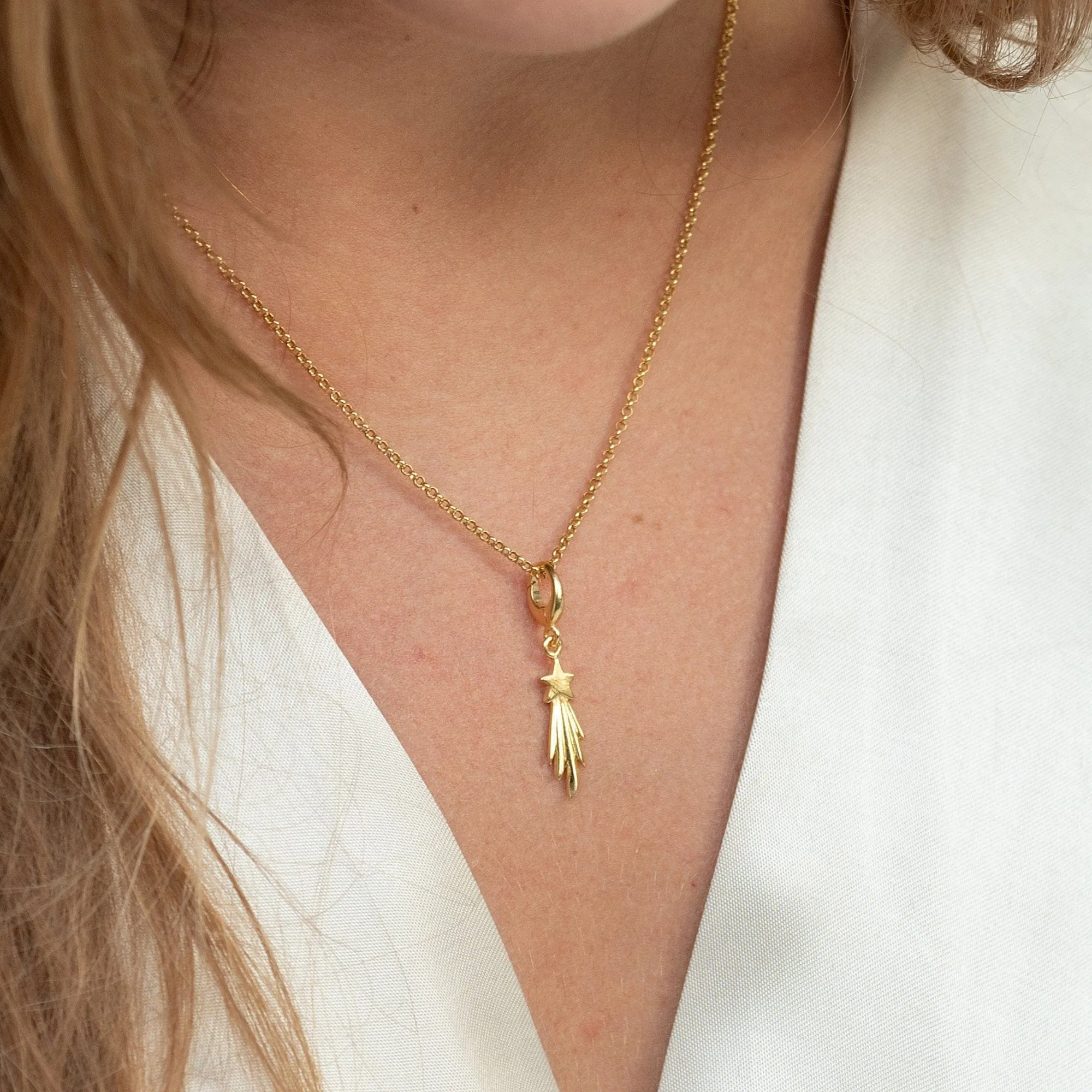 Gold Plated Shooting Star Charm