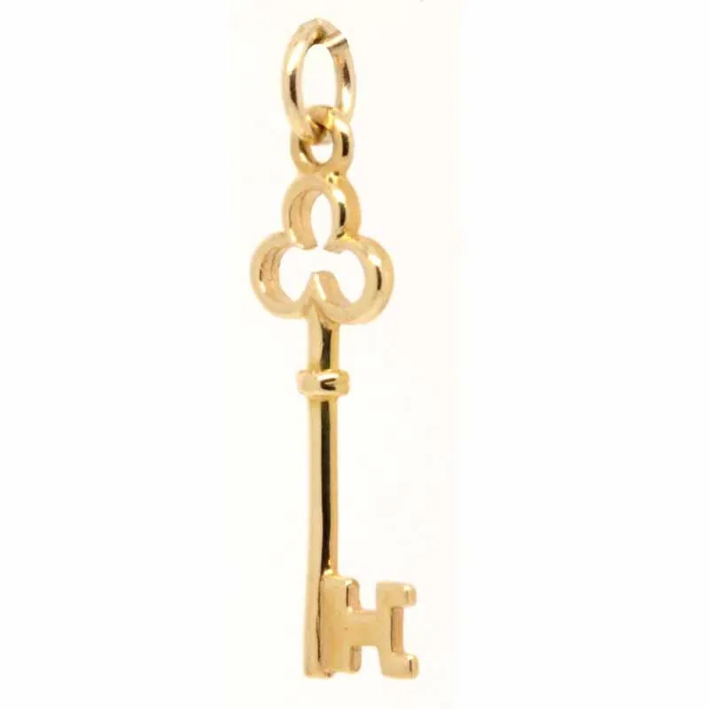 Gold Small Key Charm