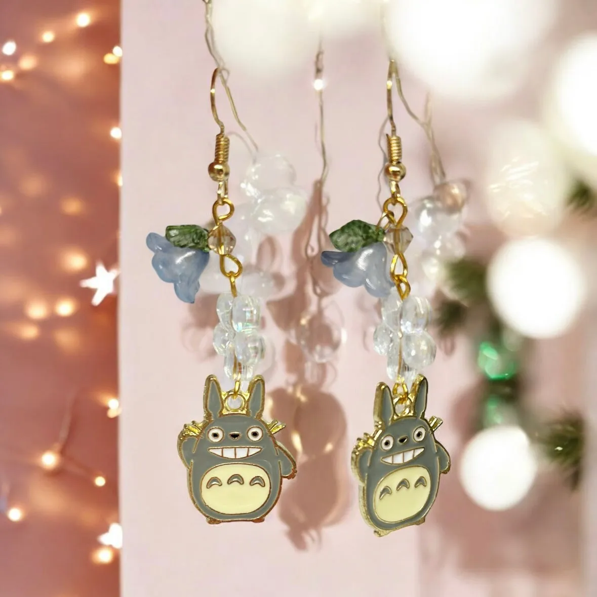 Kawaii - Totoro earrings | japanese anime dangle earrings | oriental decor drop earrings| cute kawaii | howl’s earrings