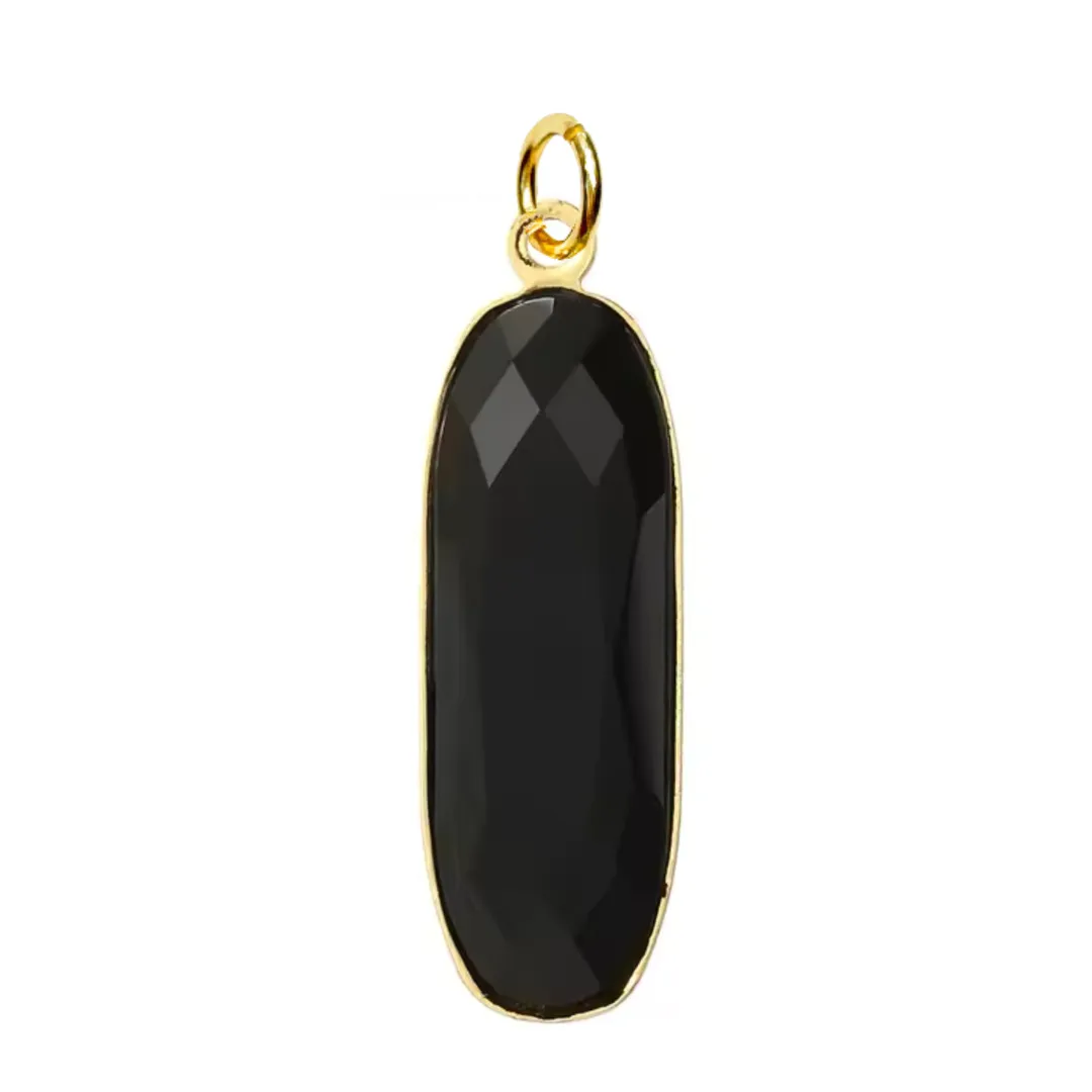 Large Zircon Oval Charm For Charm Necklace & Bracelet