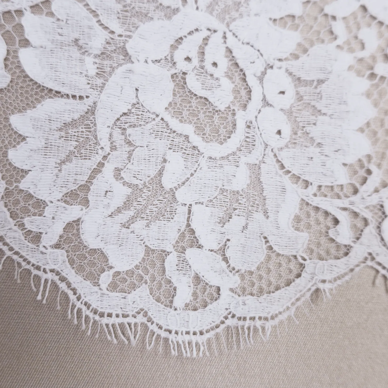 Light Ivory French Floral Lace Trim