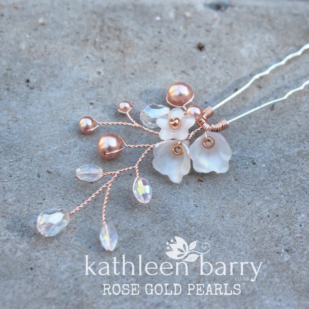 Monica hair pins mix and match - 3 styles - Rose gold, Gold or silver (sold individually)