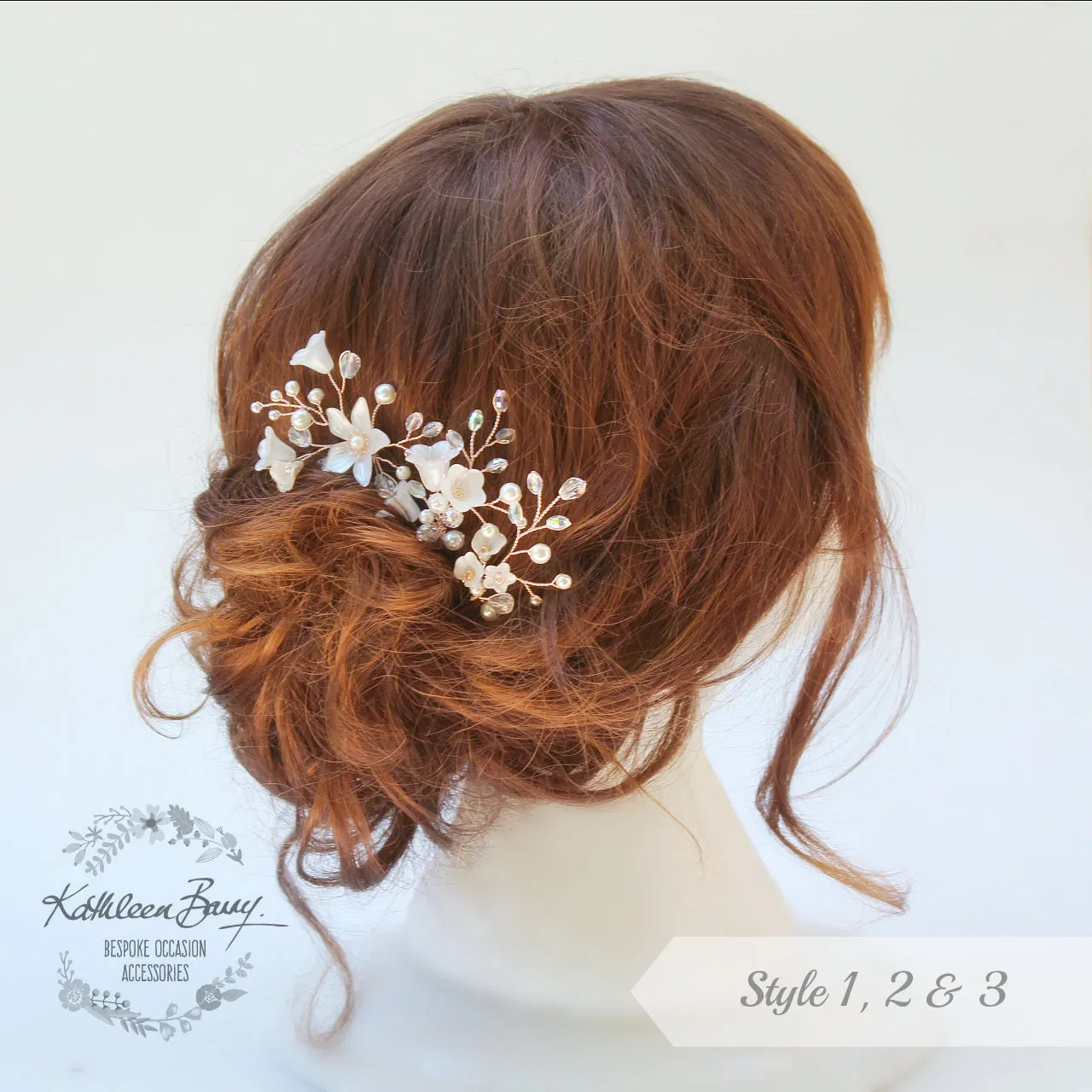 Monica hair pins mix and match - 3 styles - Rose gold, Gold or silver (sold individually)