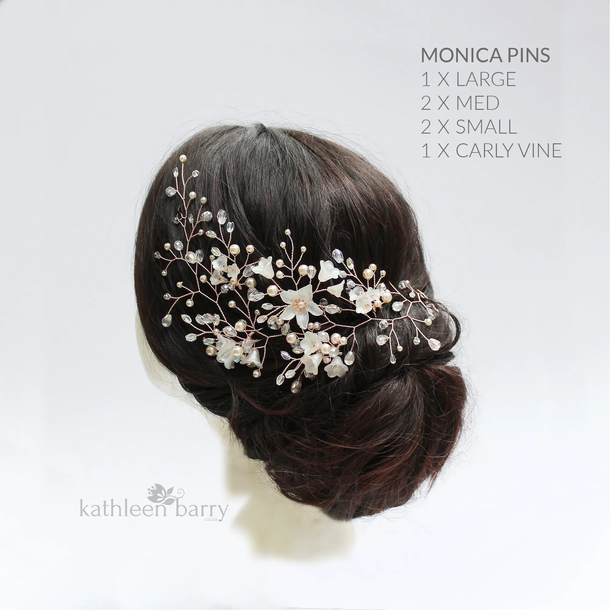 Monica hair pins mix and match - 3 styles - Rose gold, Gold or silver (sold individually)