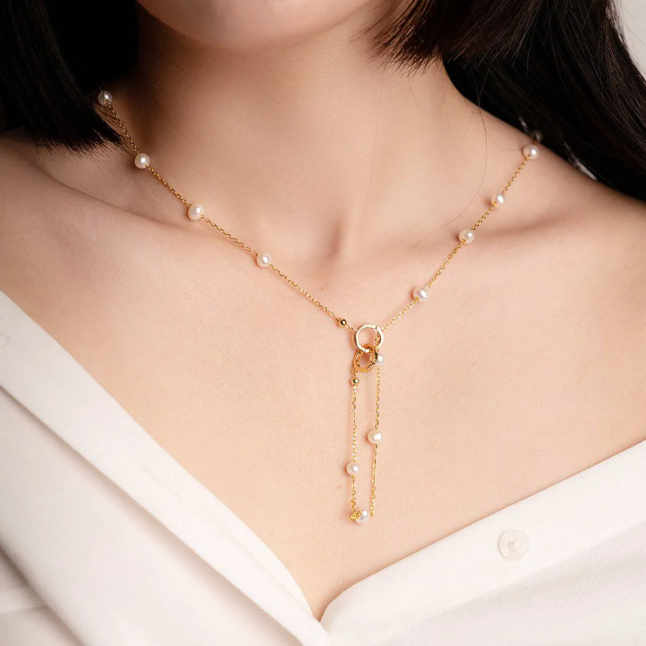 New Yorker Freshwater Pearl 80 cm Multi Style Mask Chain & Necklace WN00681