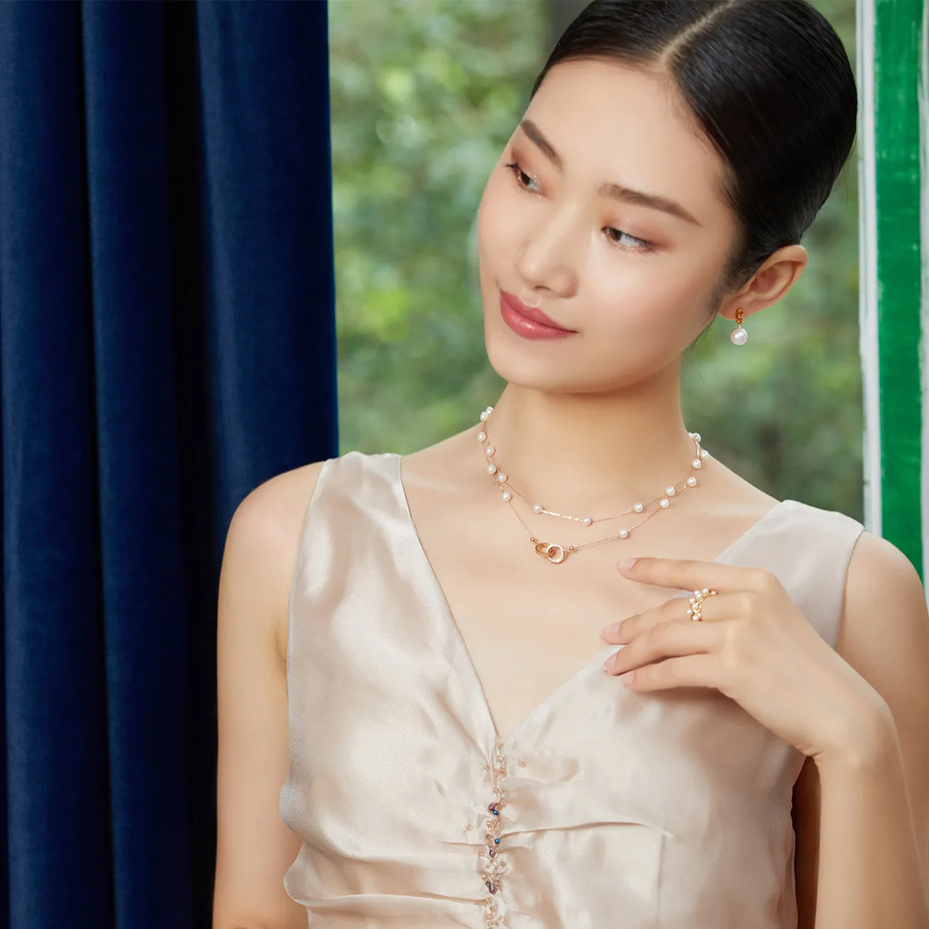 New Yorker Freshwater Pearl 80 cm Multi Style Mask Chain & Necklace WN00681