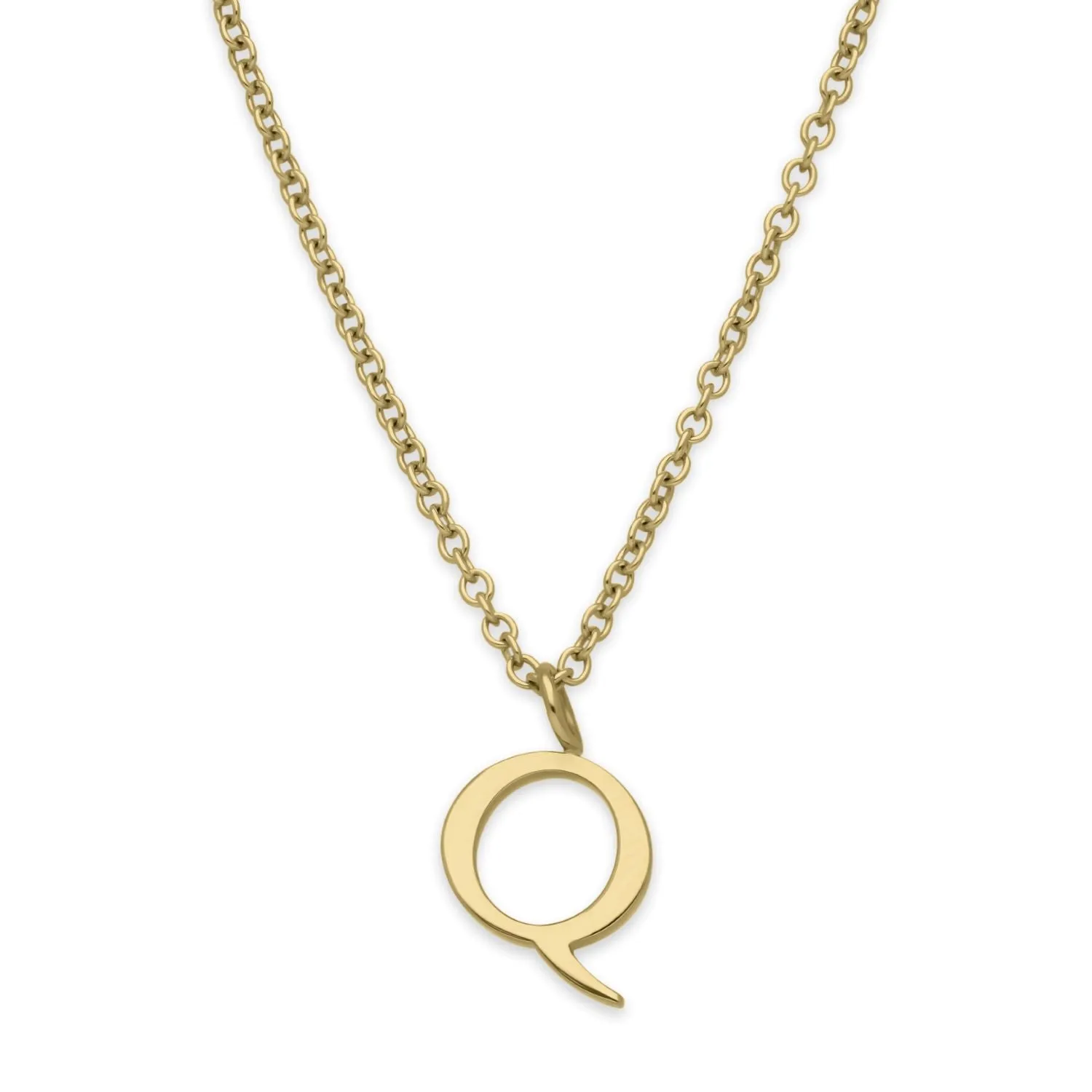 Q Letter Gold Necklace