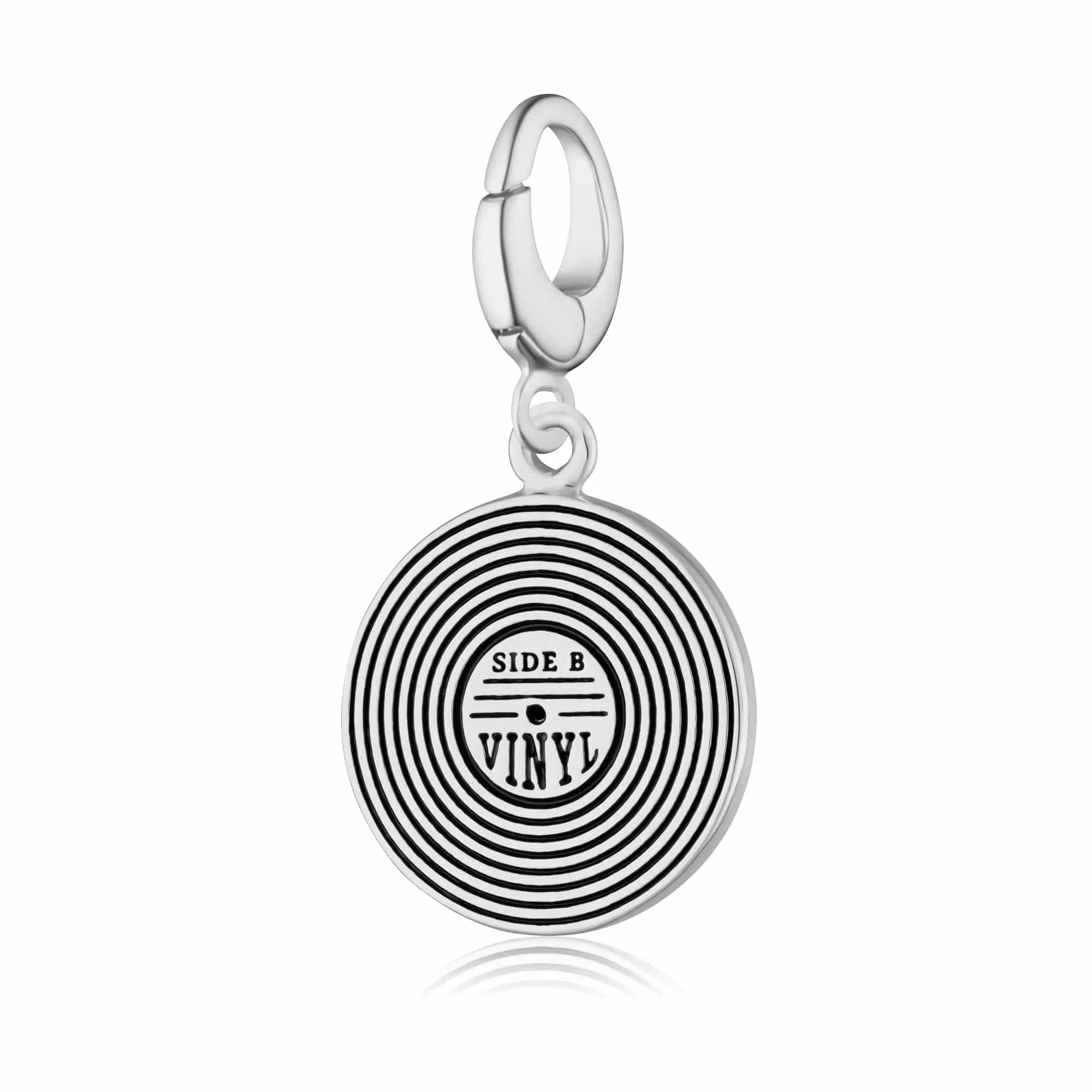 Silver Vinyl Record Charm