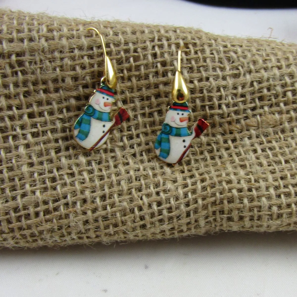 Snowmen Gold Earrings