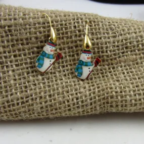 Snowmen Gold Earrings
