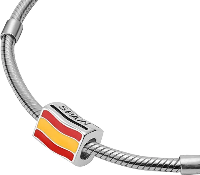 Spain Flag Country Bead Charm