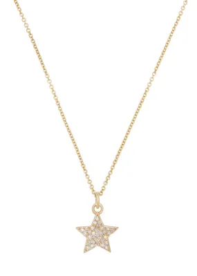 Star Pave Necklace in 14k